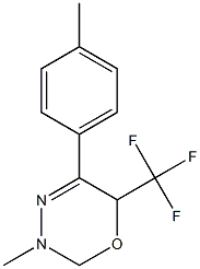 3-Methyl-5-p-tolyl-6-(trifluoromethyl)-3,6-dihydro-2H-1,3,4-oxadiazine Struktur