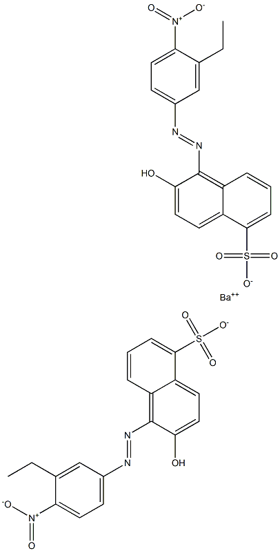 Bis[1-[(3-ethyl-4-nitrophenyl)azo]-2-hydroxy-5-naphthalenesulfonic acid]barium salt Struktur