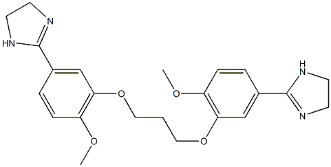 2,2'-[Propane-1,3-diylbisoxybis(4-methoxy-3,1-phenylene)]di(1-imidazoline) Struktur