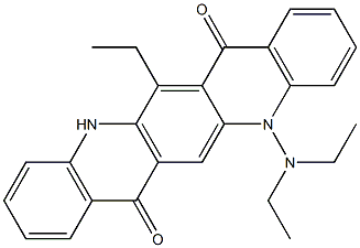 5-(Diethylamino)-13-ethyl-5,12-dihydroquino[2,3-b]acridine-7,14-dione Struktur