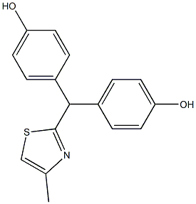 4,4'-[(4-Methylthiazol-2-yl)methylene]bisphenol Struktur