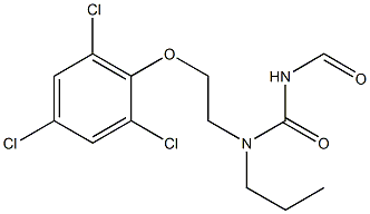 N-Propyl-N-[2-(2,4,6-trichlorophenoxy)ethyl]-N'-formylurea Struktur