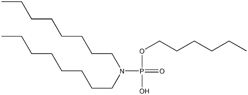 N,N-Dioctylamidophosphoric acid hydrogen hexyl ester Struktur