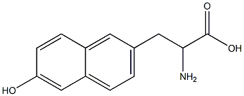 2-Amino-3-(6-hydroxy-2-naphthalenyl)propionic acid Struktur