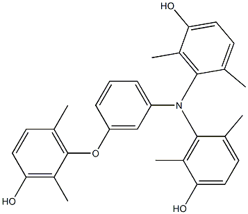 N,N-Bis(5-hydroxy-2,6-dimethylphenyl)-3-(3-hydroxy-2,6-dimethylphenoxy)benzenamine Struktur