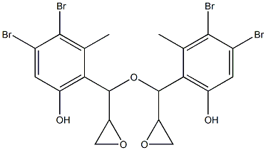 3,4-Dibromo-6-hydroxy-2-methylphenylglycidyl ether Struktur