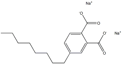 4-Octylphthalic acid disodium salt Struktur