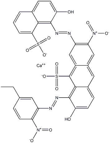 Bis[1-[(3-ethyl-6-nitrophenyl)azo]-2-hydroxy-8-naphthalenesulfonic acid]calcium salt Struktur