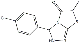 2,3-Dihydro-3-(4-chlorophenyl)-6-methylthiazolo[2,3-c][1,2,4]triazol-5(6H)-one Struktur