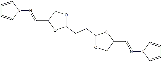 1,2-Bis(4-pyrrolizinomethyl-1,3-dioxolan-2-yl)ethane Struktur