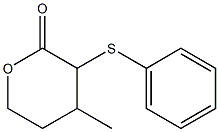 3-(Phenylthio)-4-methyltetrahydro-2H-pyran-2-one Struktur