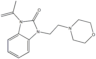 1-(2-Morpholinoethyl)-3-(1-methylethenyl)-1H-benzimidazol-2(3H)-one Struktur