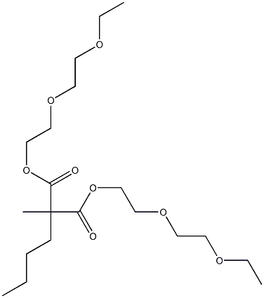 Butylmethylmalonic acid bis[2-(2-ethoxyethoxy)ethyl] ester Struktur