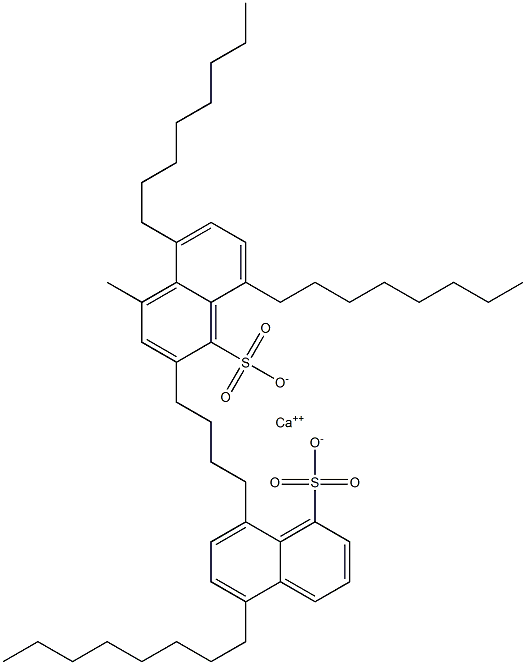 Bis(5,8-dioctyl-1-naphthalenesulfonic acid)calcium salt Struktur