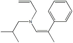 (Z)-2-Phenyl-N-isobutyl-N-(2-propenyl)-1-propen-1-amine Struktur