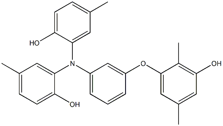 N,N-Bis(2-hydroxy-5-methylphenyl)-3-(3-hydroxy-2,5-dimethylphenoxy)benzenamine Struktur