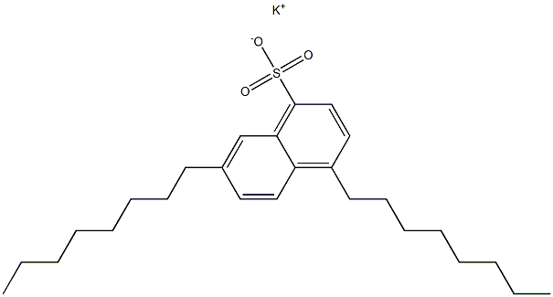 4,7-Dioctyl-1-naphthalenesulfonic acid potassium salt Struktur