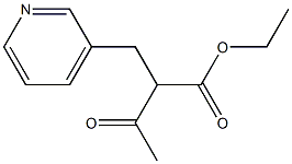 3-(3-Pyridinyl)-2-acetylpropionic acid ethyl ester Struktur