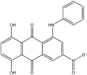 1-Anilino-5,8-dihydroxy-3-nitroanthraquinone Struktur