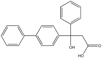 (+)-3-(4-Biphenylyl)-3-hydroxy-3-phenylpropanoic acid Struktur