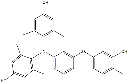 N,N-Bis(4-hydroxy-2,6-dimethylphenyl)-3-(3-hydroxy-4-methylphenoxy)benzenamine Struktur