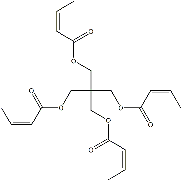 Bis[(Z)-2-butenoic acid]2,2-bis[[(Z)-2-butenoyloxy]methyl]-1,3-propanediyl ester Struktur