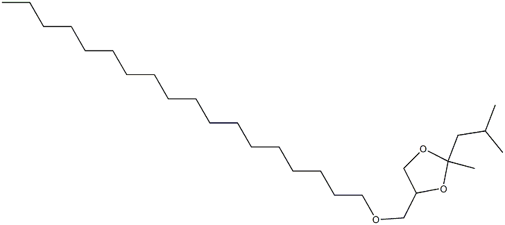 2-Isobutyl-2-methyl-4-(2-oxaicosan-1-yl)-1,3-dioxolane Struktur