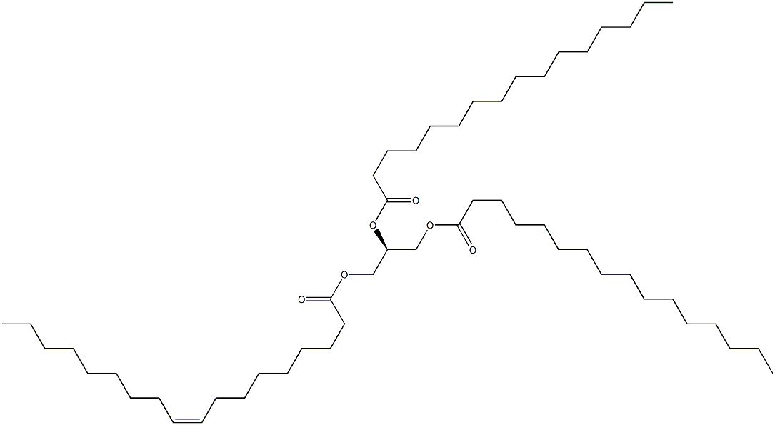 1-O-Oleoyl-2-O,3-O-dipalmitoyl-sn-glycerol Struktur