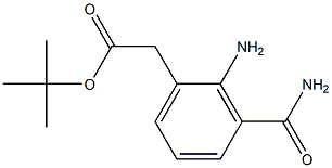 2-Amino-3-carbamoylbenzeneacetic acid tert-butyl ester Struktur