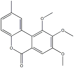 2-Methyl-8,9,10-trimethoxy-6H-dibenzo[b,d]pyran-6-one Struktur