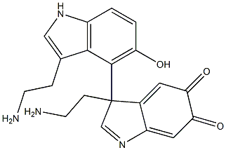 3-(2-Aminoethyl)-3-[3-(2-aminoethyl)-5-hydroxy-1H-indol-4-yl]-3H-indole-5,6-dione Struktur