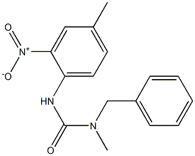 1-(4-Methyl-2-nitrophenyl)-3-benzyl-3-methylurea Struktur