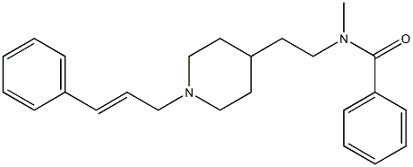 N-Methyl-N-[2-[1-(3-phenyl-2-propenyl)-4-piperidinyl]ethyl]benzamide Struktur