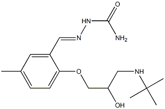 1-[5-Methyl-2-[2-hydroxy-3-(tert-butylamino)propoxy]benzylidene]semicarbazide Struktur