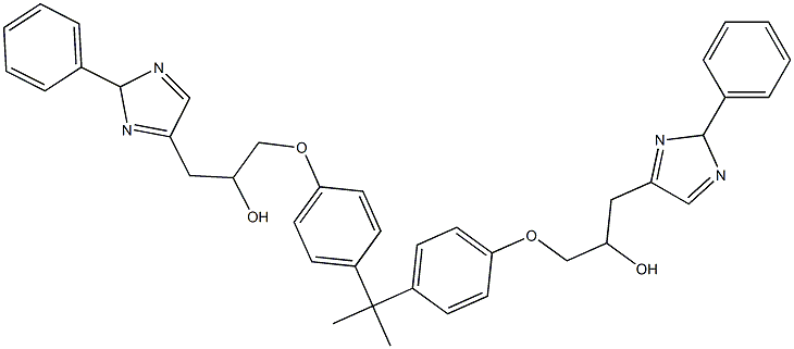 1,1'-(2,2-Propanediyl)bis[(4,1-phenylene)oxy]bis[3-(2-phenyl-2H-imidazol-5-yl)-2-propanol] Struktur