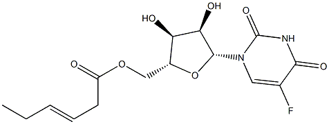 5'-O-(3-Hexenoyl)-5-fluorouridine Struktur