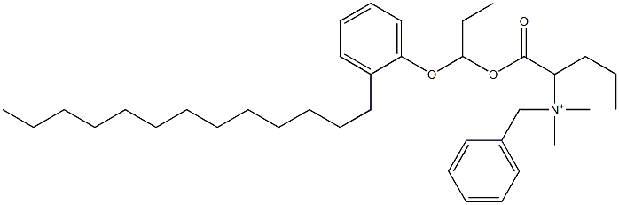 N,N-Dimethyl-N-benzyl-N-[1-[[1-(2-tridecylphenyloxy)propyl]oxycarbonyl]butyl]aminium Struktur