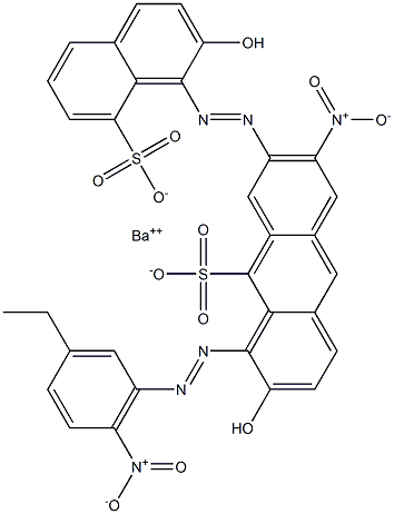 Bis[1-[(3-ethyl-6-nitrophenyl)azo]-2-hydroxy-8-naphthalenesulfonic acid]barium salt Struktur