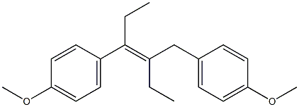 3-(p-Methoxybenzyl)-4-(p-methoxyphenyl)-3-hexene Struktur