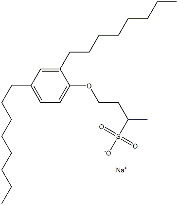 4-(2,4-Dioctylphenoxy)butane-2-sulfonic acid sodium salt Struktur