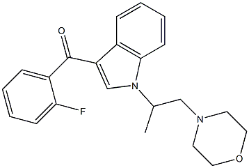 3-(2-Fluorobenzoyl)-1-[1-methyl-2-morpholinoethyl]-1H-indole Struktur