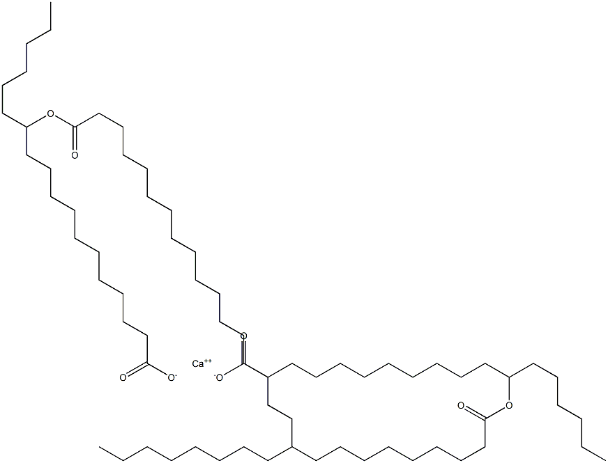 Bis(12-stearoyloxystearic acid)calcium salt Struktur