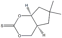 (4aS,7aS)-6,6-Dimethyl-4,4a,5,6,7,7a-hexahydrocyclopenta-1,3-dioxin-2-thione Struktur