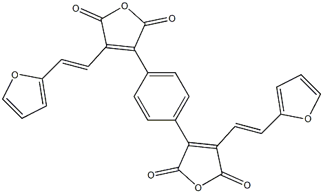 3,3'-[1,4-Phenylene]bis[4-[2-(2-furanyl)ethenyl]furan-2,5-dione] Struktur