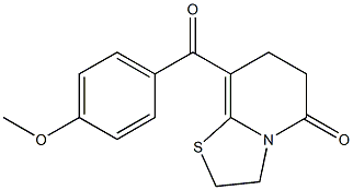 8-(4-Methoxybenzoyl)-2,3,6,7-tetrahydro-5H-thiazolo[3,2-a]pyridin-5-one Struktur