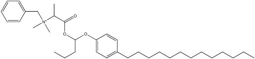 N,N-Dimethyl-N-benzyl-N-[1-[[1-(4-tridecylphenyloxy)butyl]oxycarbonyl]ethyl]aminium Struktur