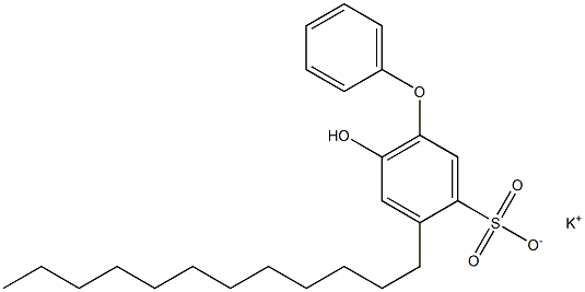 6-Hydroxy-4-dodecyl[oxybisbenzene]-3-sulfonic acid potassium salt Struktur