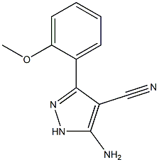 5-Amino-3-(2-methoxyphenyl)-1H-pyrazole-4-carbonitrile Struktur