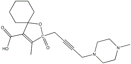 4'-Methyl-5'-oxospiro[cyclohexane-1,2'(5'H)-furan]-3'-carboxylic acid 4-(4-methylpiperazino)-2-butynyl ester Struktur