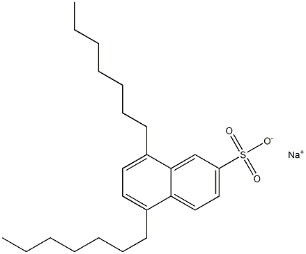 5,8-Diheptyl-2-naphthalenesulfonic acid sodium salt Struktur